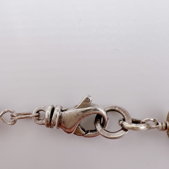 STERLING AND PYRITE LONG SAUTOIR NECKLACE - Picture 10 of 10